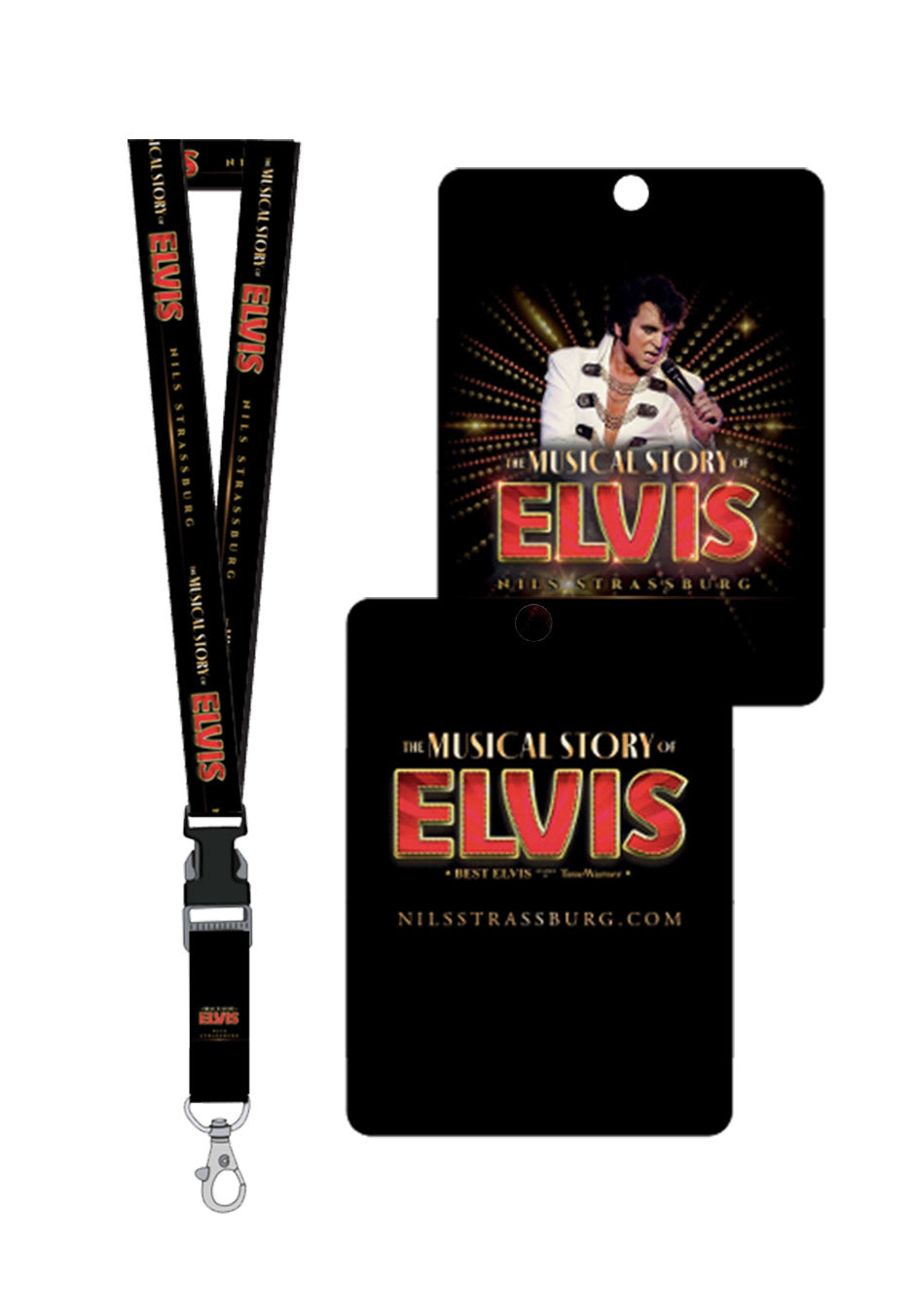Elvis By Nils Strassburg - The Musical Story Of Elvis Laminate + Lanyard - Special Pack